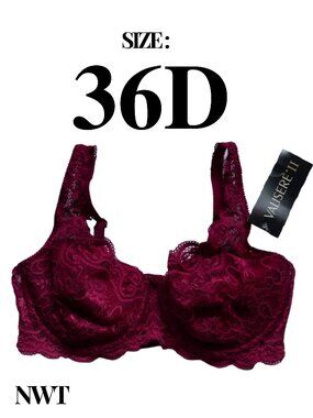 Valisere — NWT — Lace Underwire Bra — Size 36D